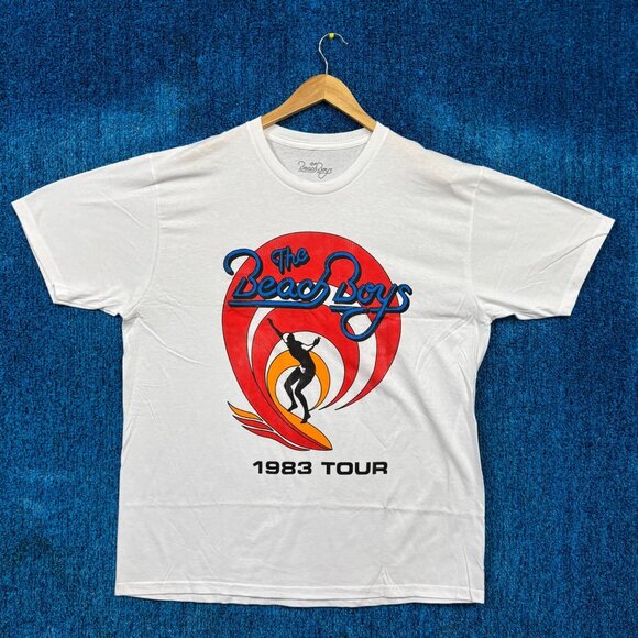 The Beach Boys 1983 Tour Rock White T-Shirt Size Extra Large - Picture 1 of 4